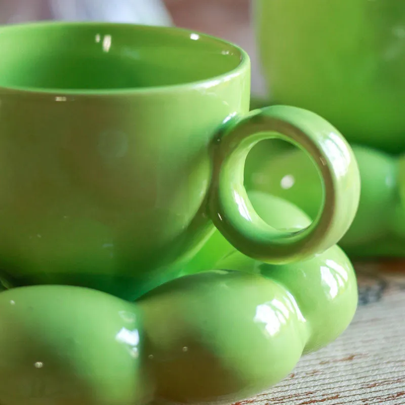 Bubble Buddy Cup & Saucer (Light Green) - Four Piece Set media 4