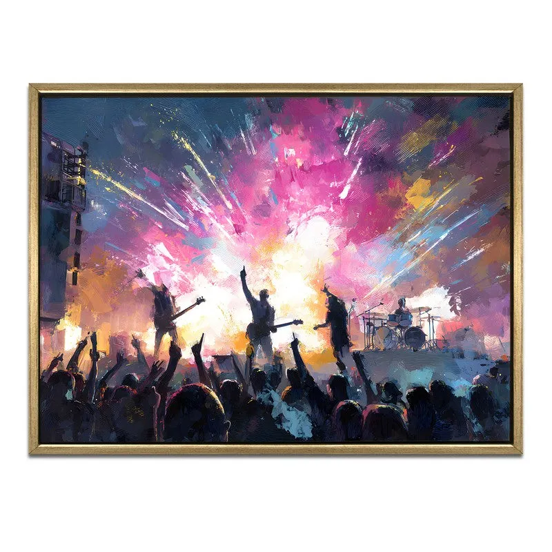 Firework Symphony Canvas Wall Painting With Frame media 3