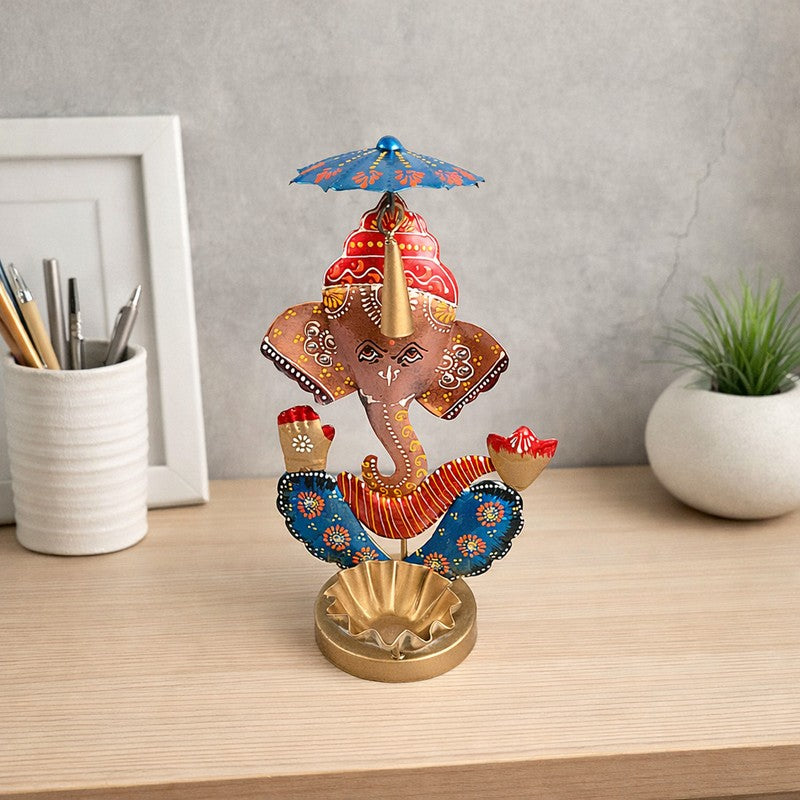 Divine Ganesh Aura IronTealight Candle Holder