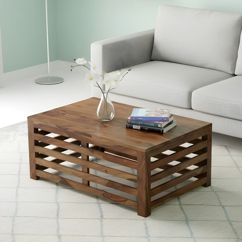 Cenrox Sheesham Wooden Center Table - Brown