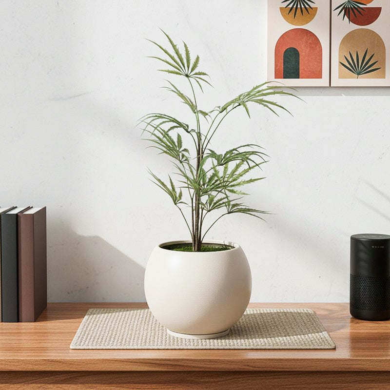 Botanic Reverence Artificial Plant With Black Plastic Pot