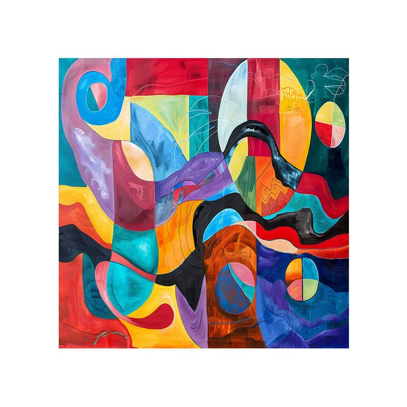 Colored Geometric Angles Wall Painting media 5