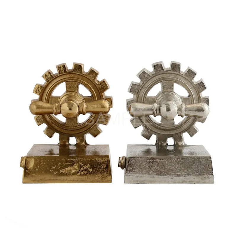 The Gearlock Bookend (Gold & Silver) - Set Of Two media 4