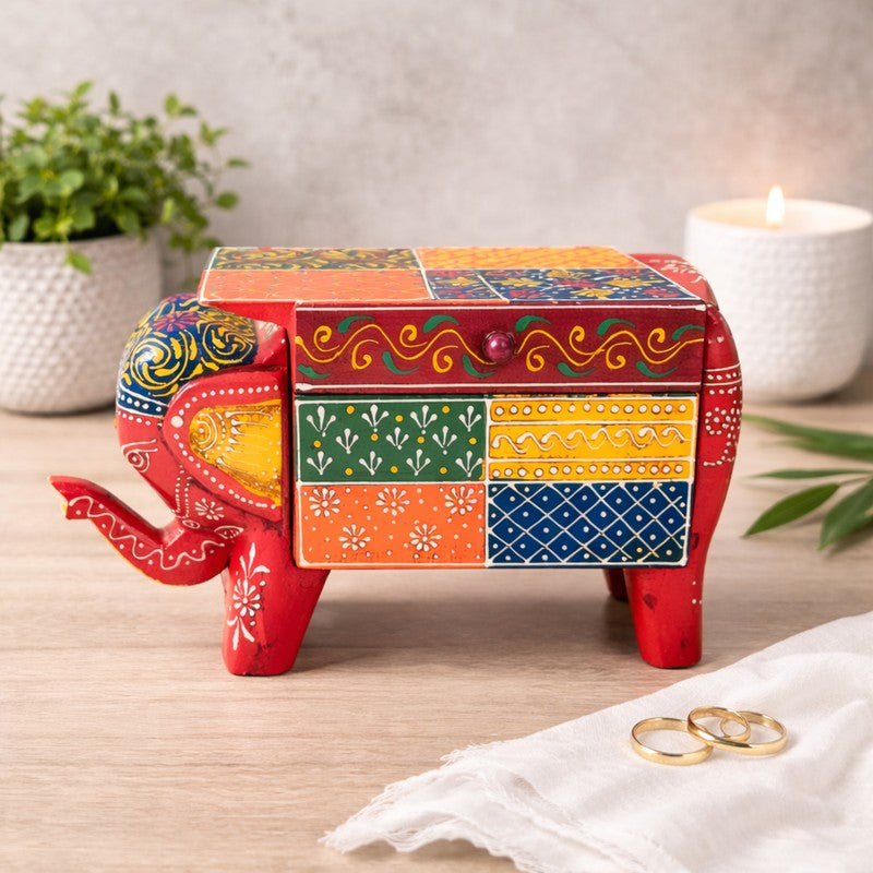Wooden Elephant Heritage Grace Jewel Box