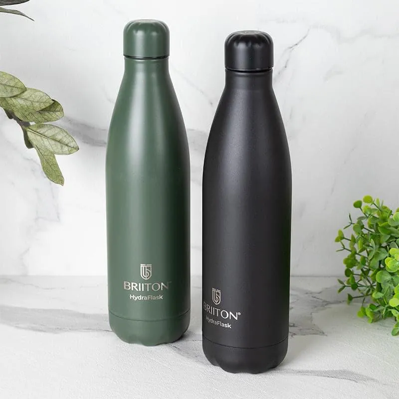 Aqua Zen Bliss Hot & Cold Thermos Water Bottle (Green & Black, 500