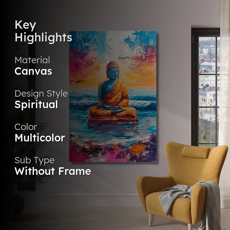 Colors Of Buddha Canvas Wall Painting media 2