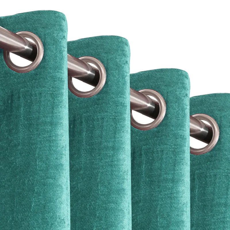 Saral Home Auriels Blackout Curtain (Teal) - Set Of Two media 5