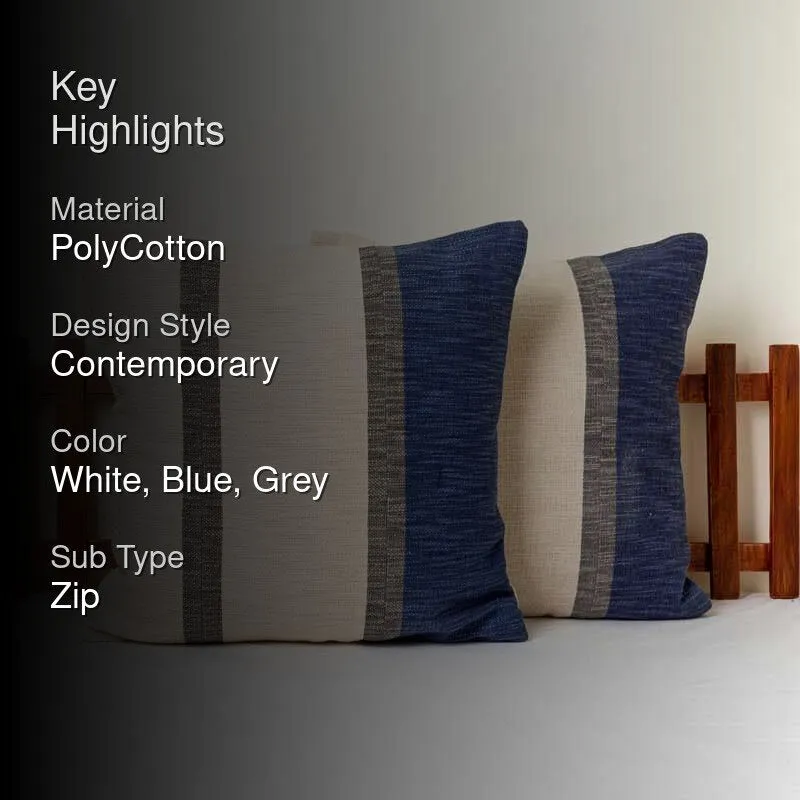 Evaraa Cushion Cover (Blue) - Set Of Two media 2