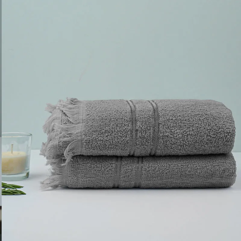 Micro Cotton LuxeDry Soothe Hand Towel (Dark Grey) - Set Of Two media 1