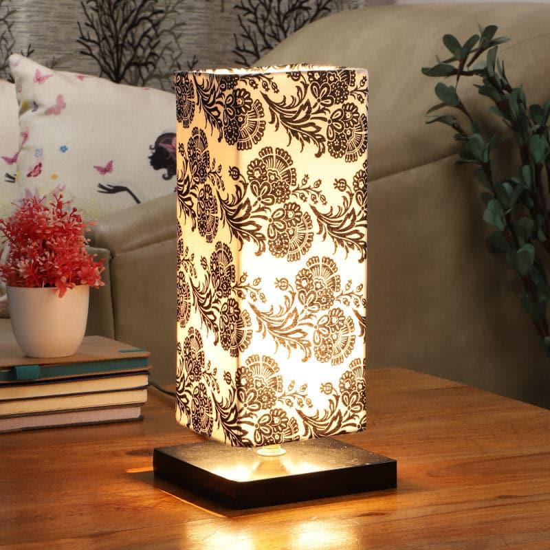 Filigree Ingram Fabric Table Lamp - Black,White
