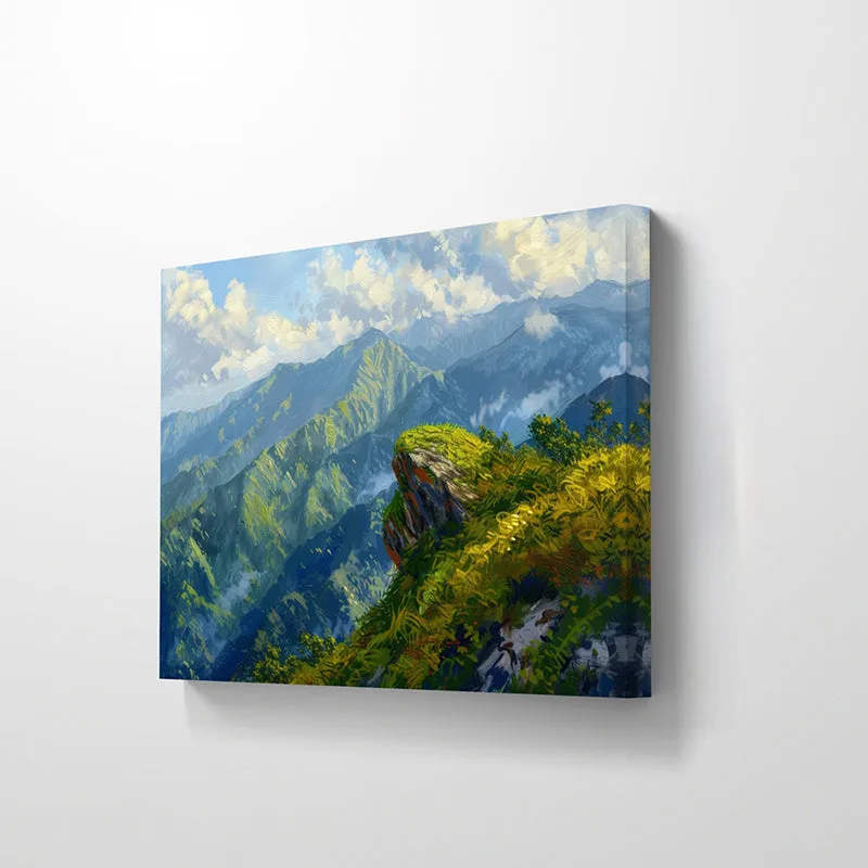 Clifftop Greens Wall Painting media 5