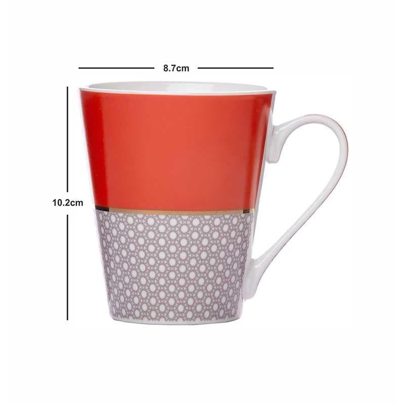 Honeycomb Porcelain Coffee Mug (320 mL Each) - Set of Two media 5