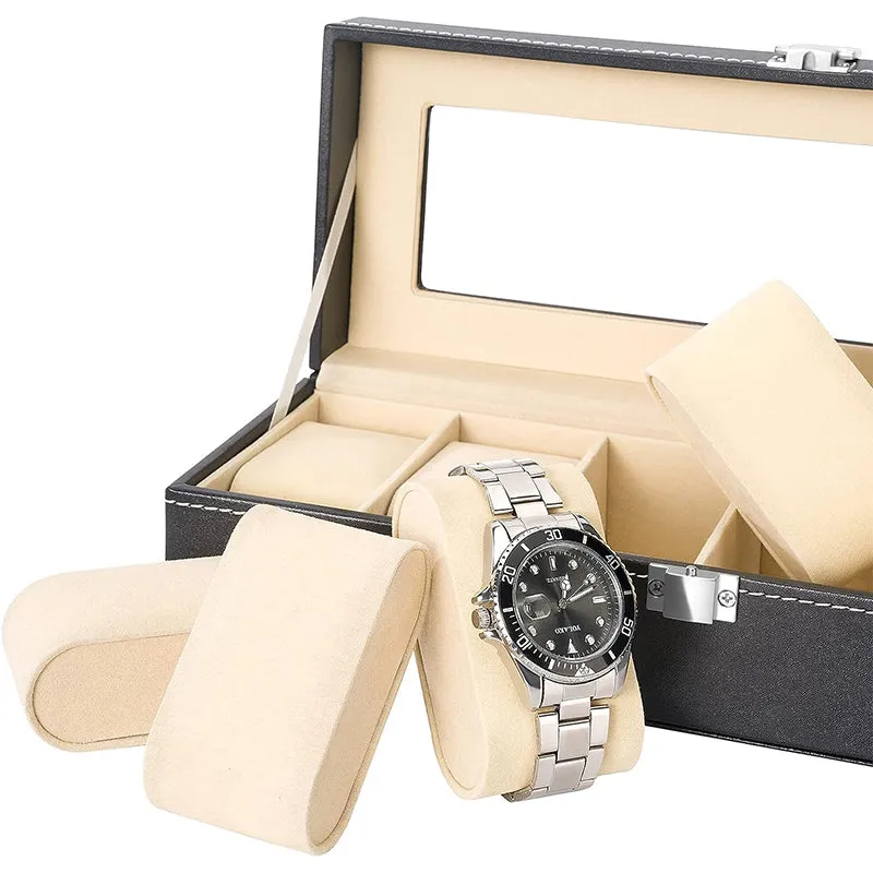 Chrono Safe Hexa Faux Leather Watch Storage Box media 4