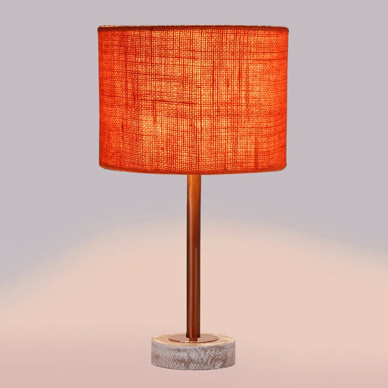 Sienna I Rodin Wooden Table Lamp - Orange,Copper,White media 5