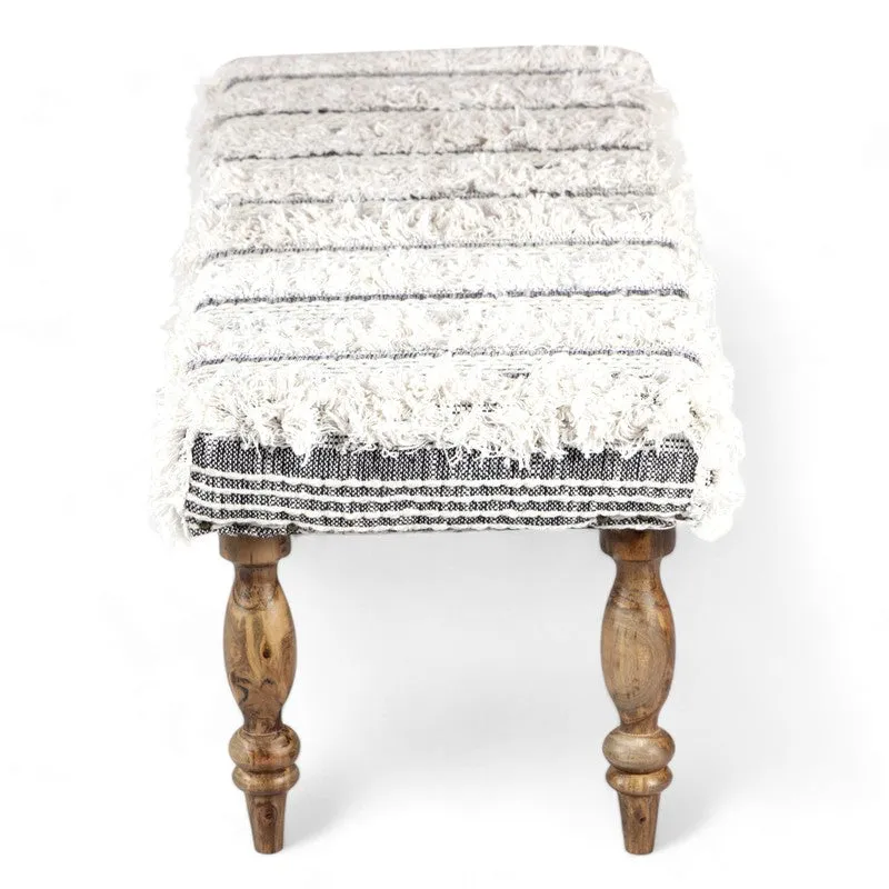 Aurex Sheesham Wooden Bench - Grey media 5