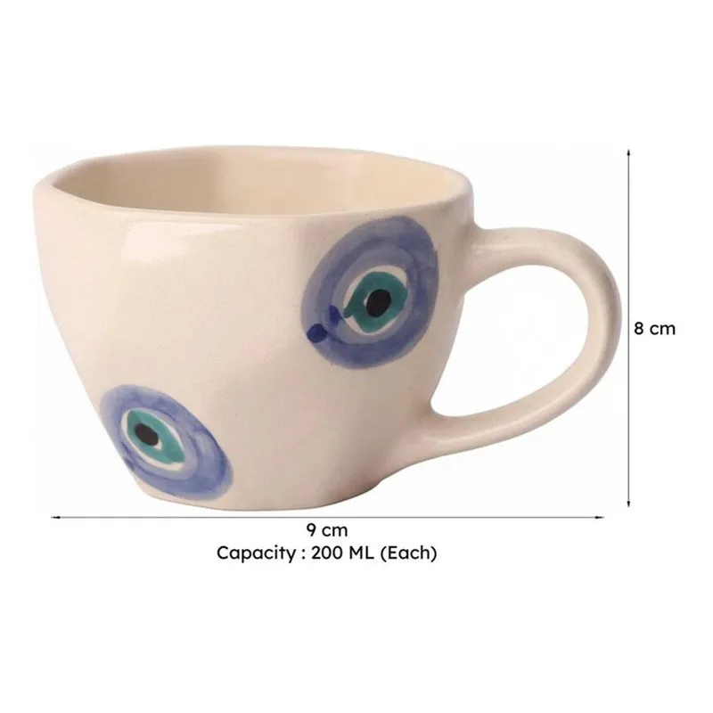 Vimara Ceramic Tea Cup (200 mL Each) - Set of Two media 6