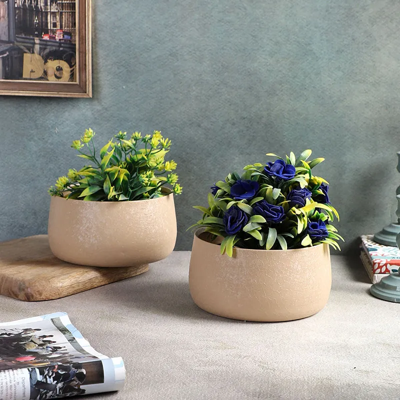 Chlo Iron Planter (Beige) - Set Of Two media 2