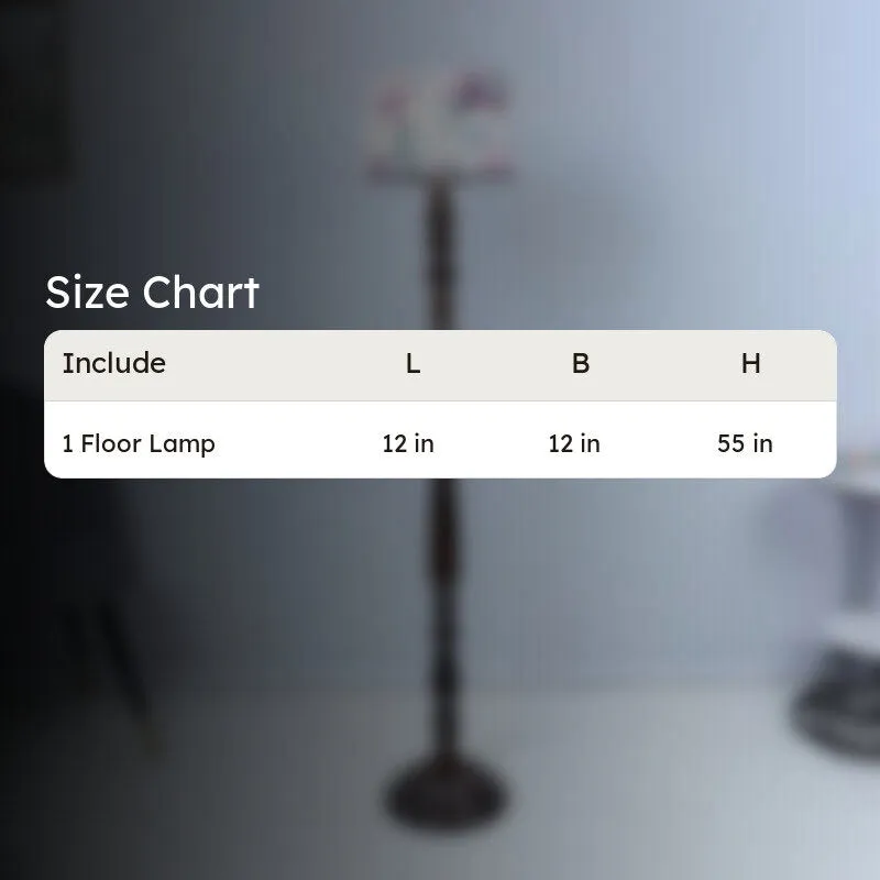 Lumikko Totem Printed Mango Wood Floor Lamp - Black media 5