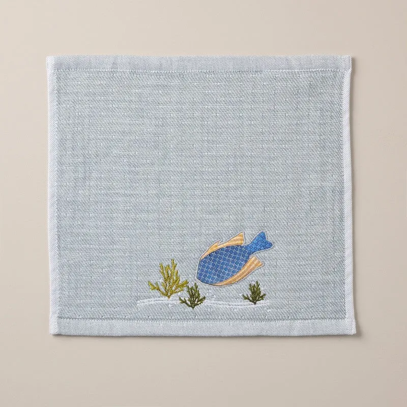 Nautical Applique Bamboo Cotton Hand Towels with Canvas Box - Set Of Three media 6