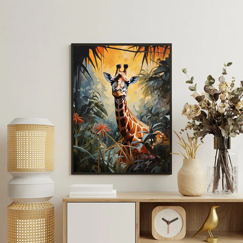 Jungle Giraffe Canvas Wall Art media 3