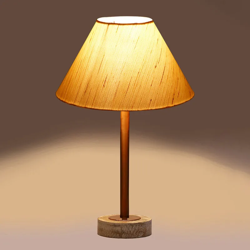 Cotin II Rodin Wooden Table Lamp - OffWhite,Copper,White media 6