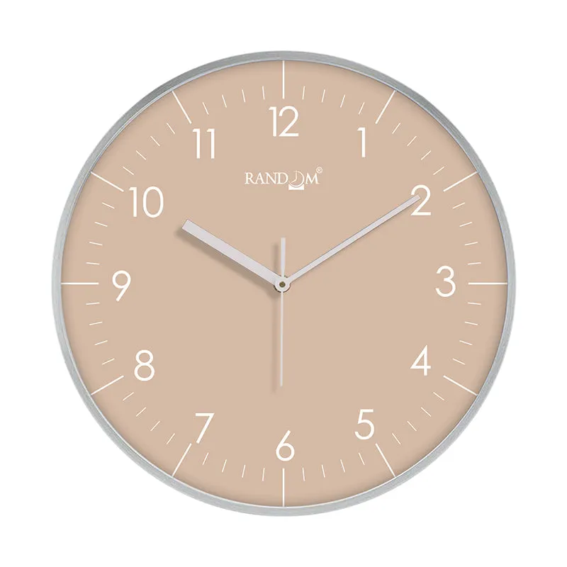 Benot Silver Analog Wall Clock - Peach media 3