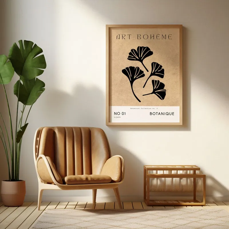 Florent Canvas Wall Painting With Brown Frame media 6