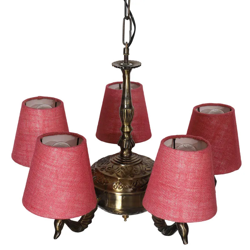 Ananita Conical Golden Antique Ceiling Lamp media 3