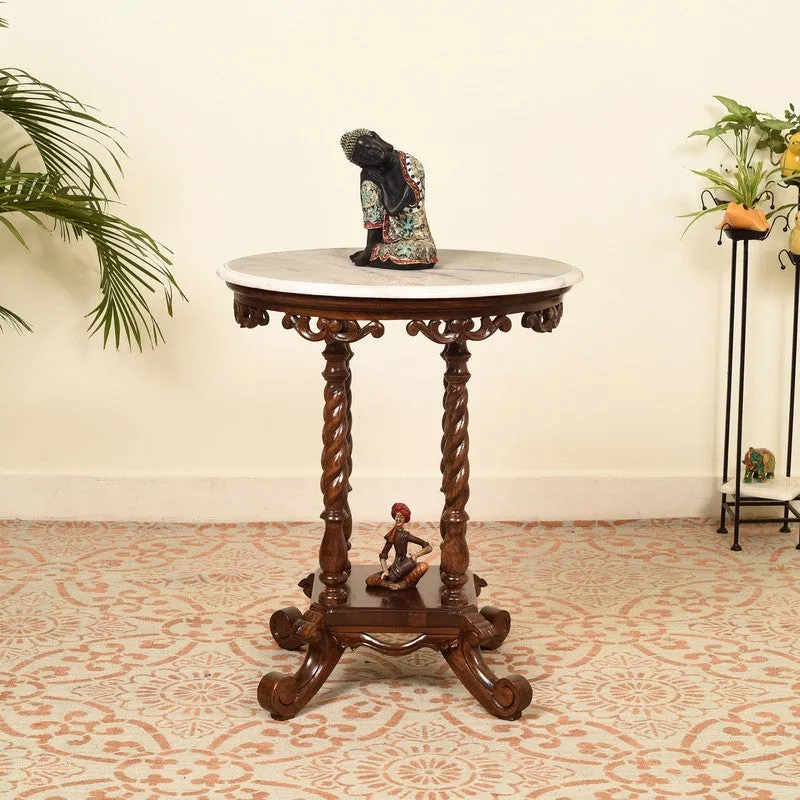 Fiona Teak Wood Side Table media 1