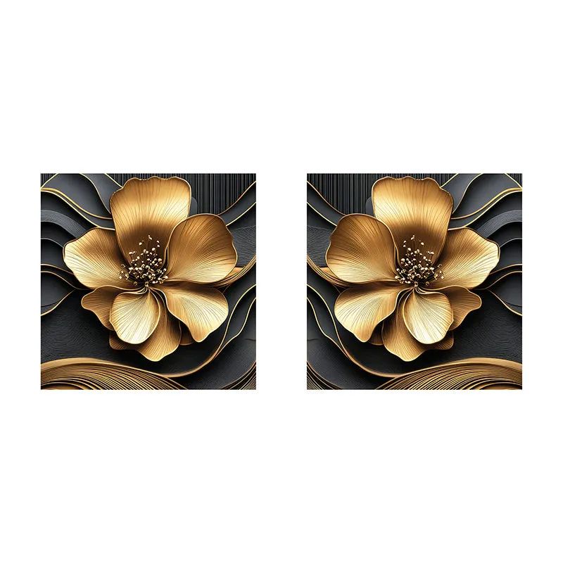 Aurum Relief Canvas Wall Art - Set Of Two media 3