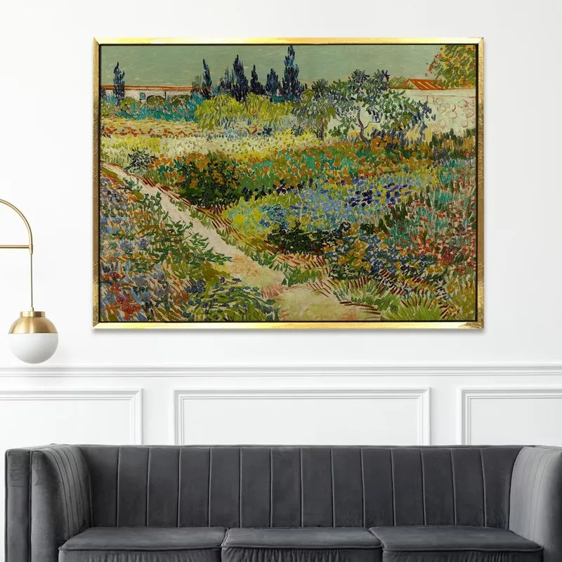 Wildflower Path Canvas Wall Painting With Frame media 5