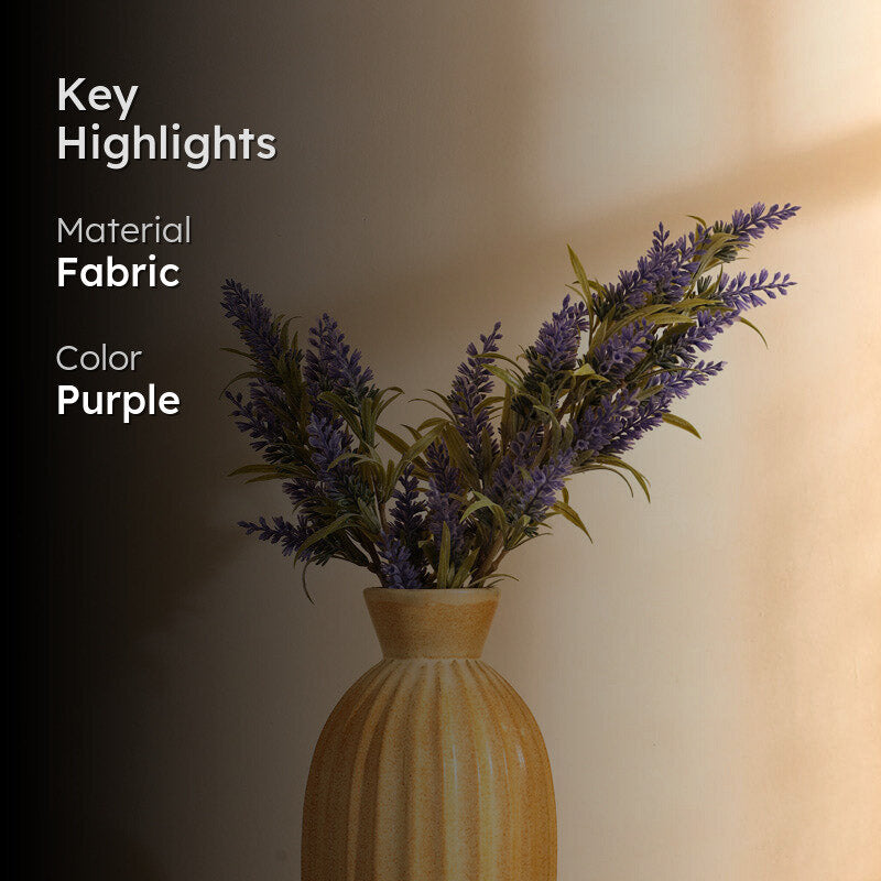 Artificial Realistic Lavender Flower Stick (Purple) - Set Of Three media 2
