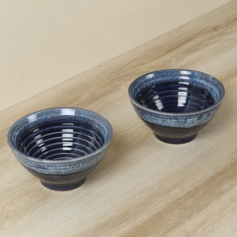 Vivre Snack Bowls (Blue,200 mL Each) - Set Of Two media 4