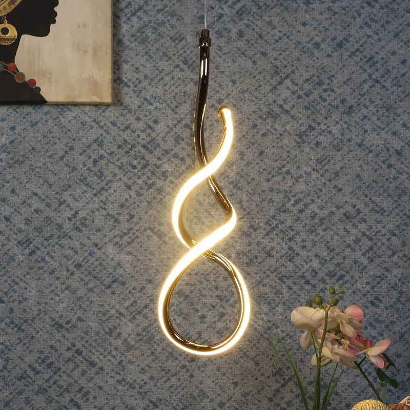 Serpenta Acrylic & Iron Ceiling Lamp media 2