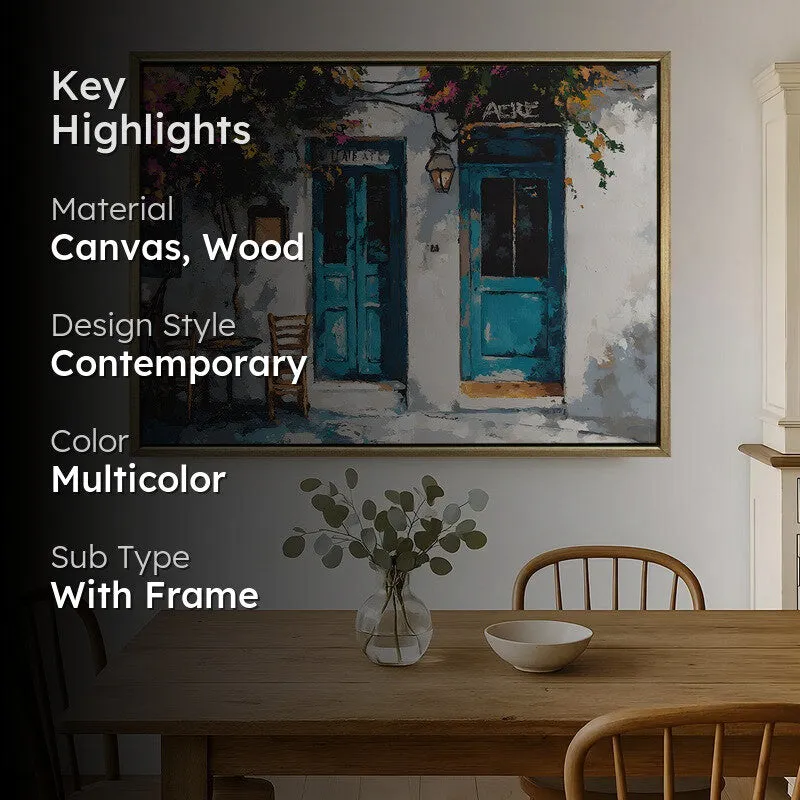 Facade Canvas Wall Painting With Frame media 2