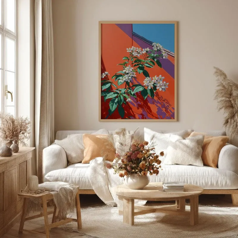 Petal Prism Canvas Wall Painting - Brown Frame media 4