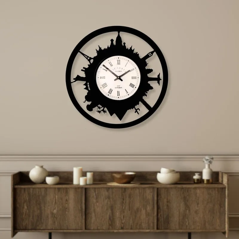 Wonders Steel Analog Wall Clock - Black media 3