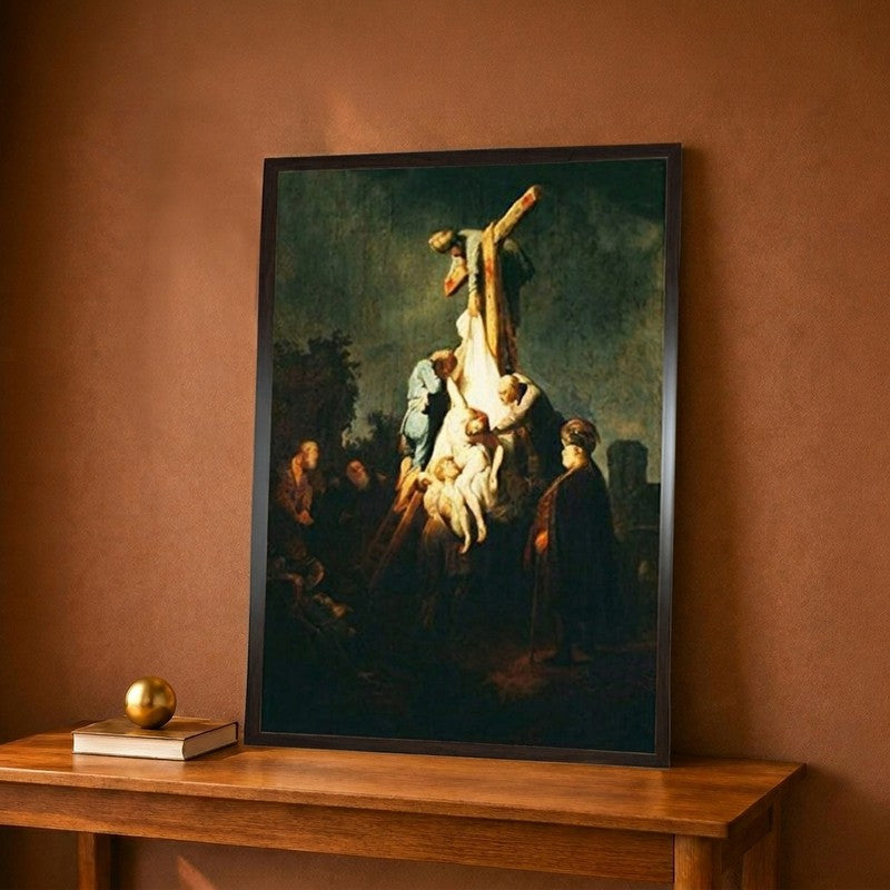 Crucifixion Canvas Wall Painting - 12 x 18 Inches