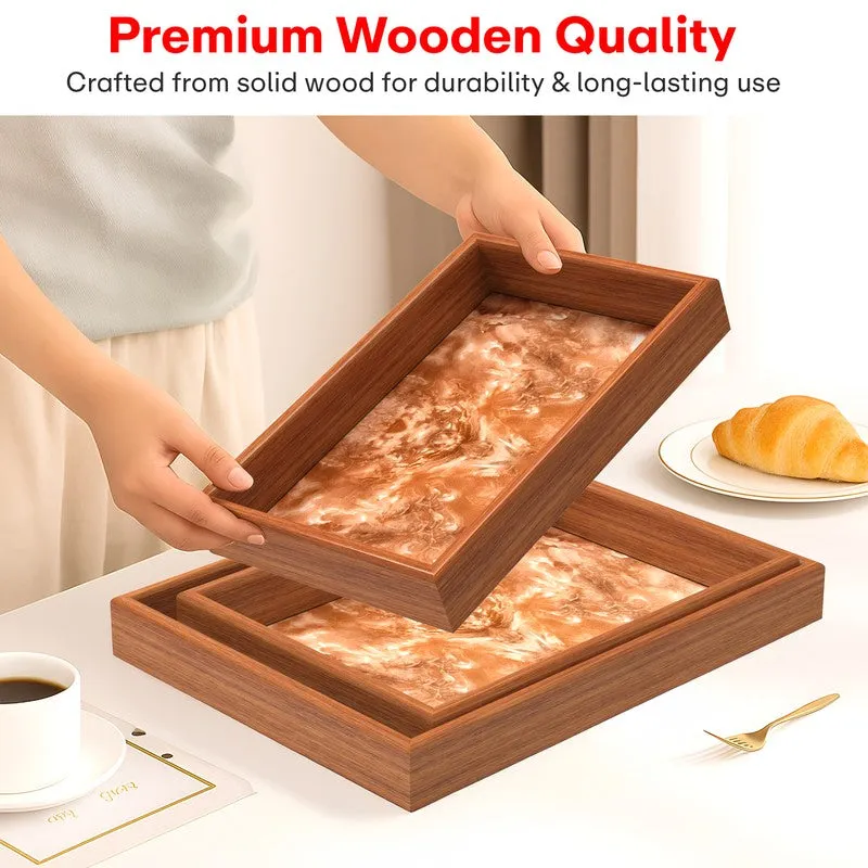 Rioware Gilded Grid Serving Tray - Set Of Three media 4