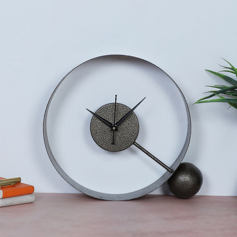 MonoTime Analog Table Clock - Grey