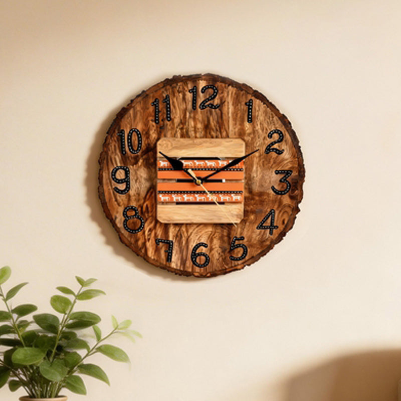 Imava Handcrafted Wooden Wall Clock