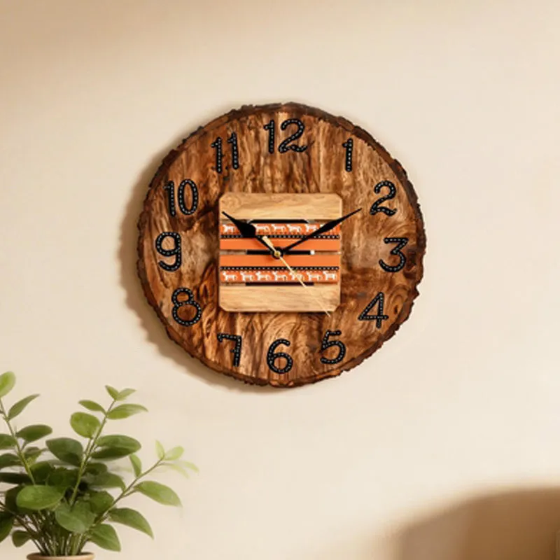 Imava Handcrafted Wooden  Wall Clock media 1