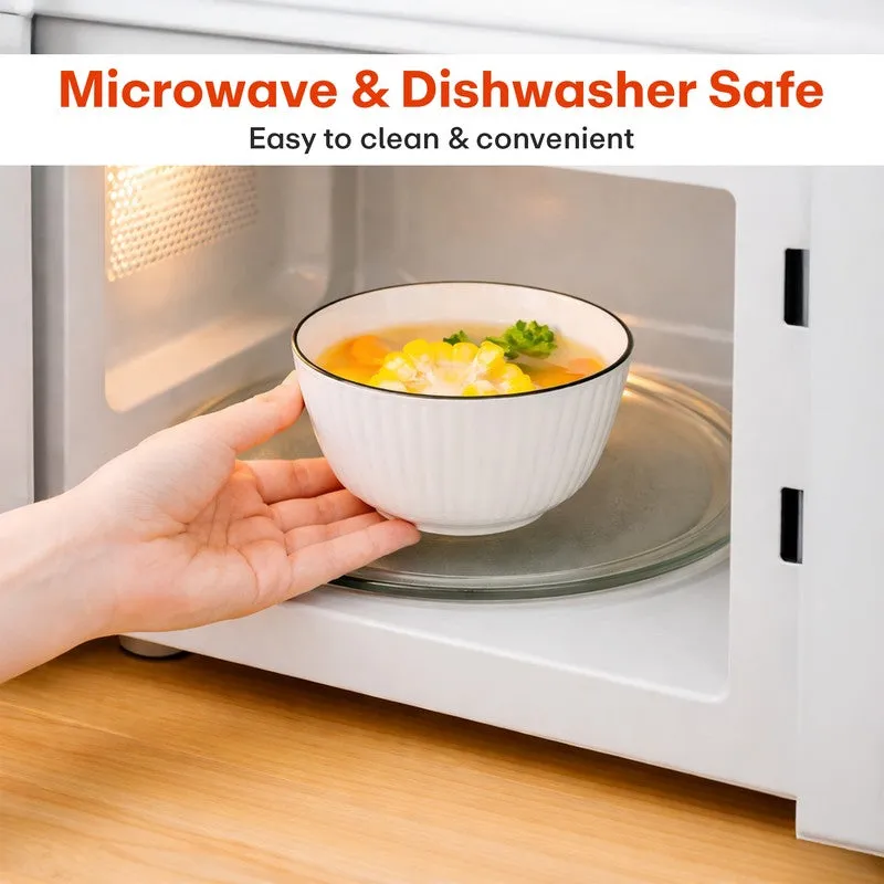 Rioware Grain Touch Ceramic Serving Bowls (700/350 mL Each) - Set of Five media 14