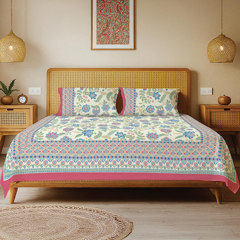 Urban Space Rasa Soft Cotton Bedsheet - 240 TC