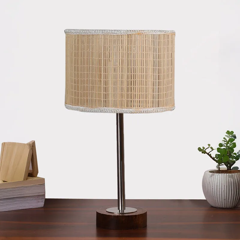 Bambou Rodin Wooden Table Lamp - Beige,Silver,Brown media 3