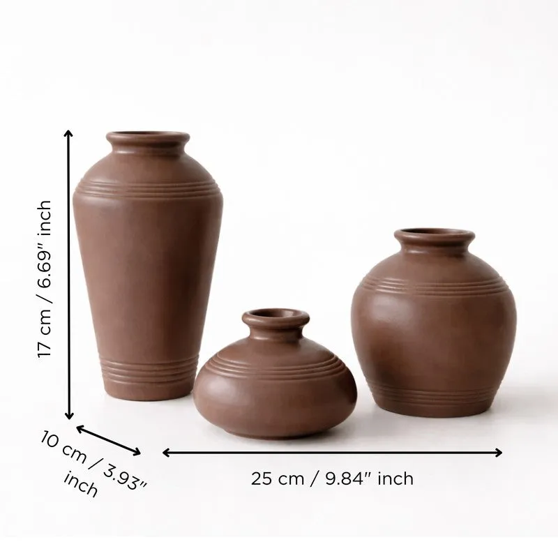Earthloom Ceramic Vase - Set of Three media 9