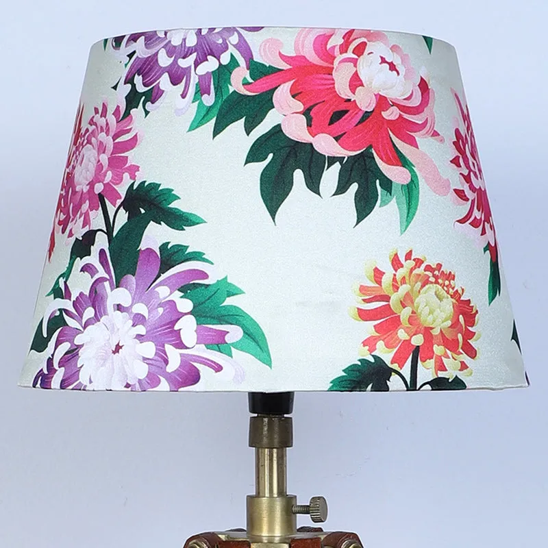 Miyabi Printed Tripod Mango Wood Table Lamp - Multicolor media 4