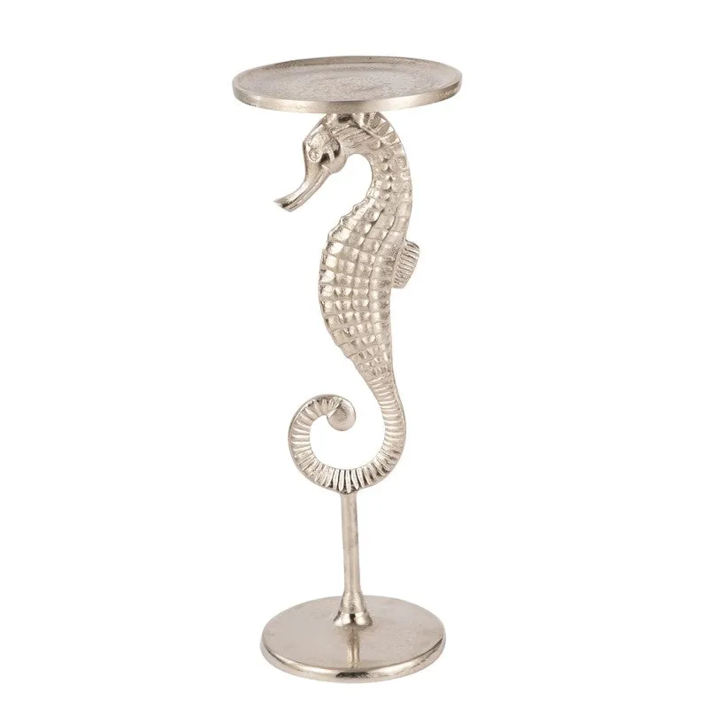 Seahorse Base Aluminum Side Table - Silver media 5