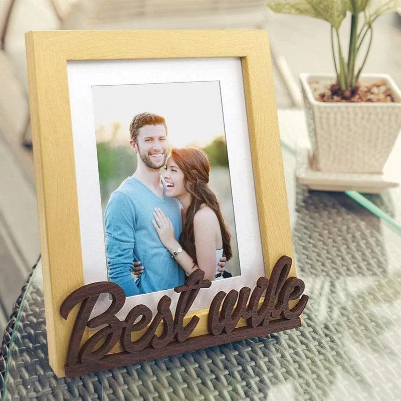 Best Wife Table Photo Frame - Beige media 1