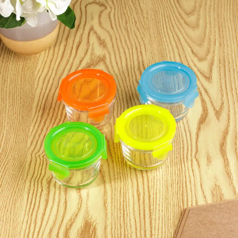 Tintin Mini Glass Containers(120 mL Each) - Set Of Four media 1